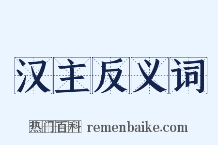 汉主反义词是什么意思的图片